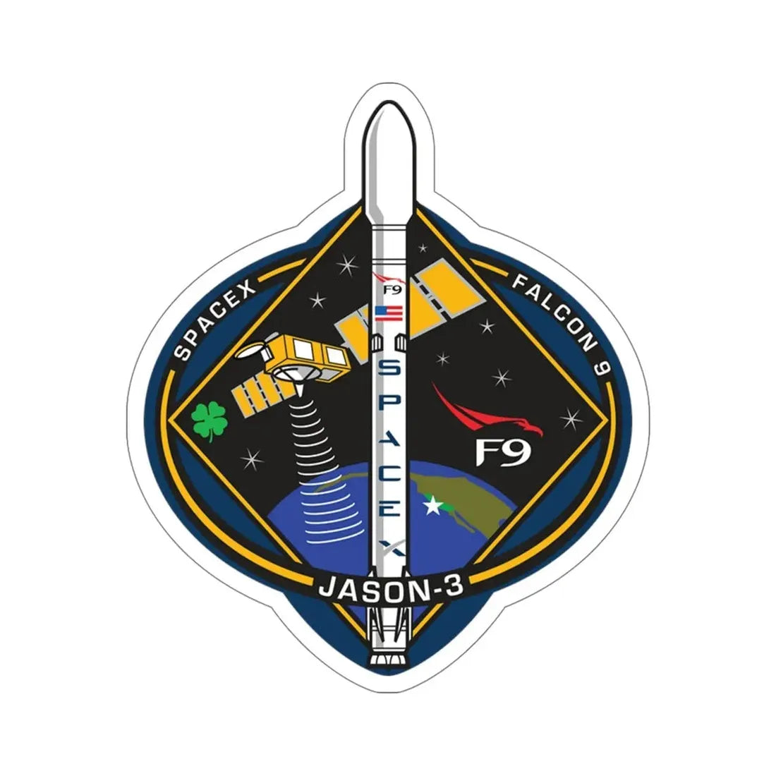 Jason-3 (SpaceX) STICKER Vinyl Die-Cut Decal - The Sticker Space