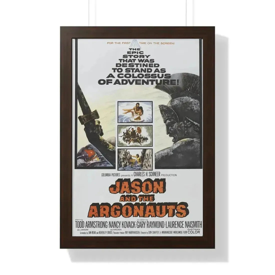 JASON AND THE ARGONAUTS 1963 - Framed Movie Poster 16″ x 24″ Walnut - The Sticker Space