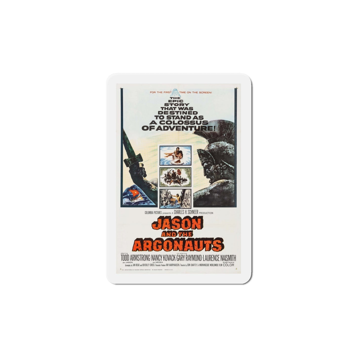 Jason and the Argonauts 1963 Movie Poster Die-Cut Magnet-6 Inch-The Sticker Space