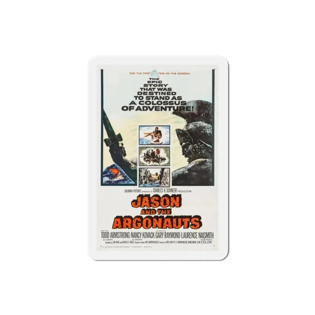 Jason and the Argonauts 1963 Movie Poster Refrigerator Magnet 2 Inch - The Sticker Space