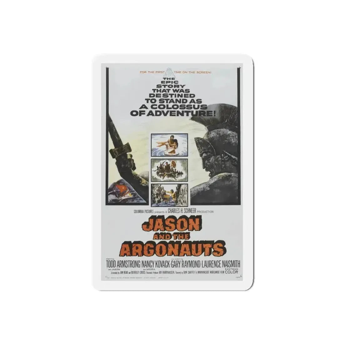 JASON AND THE ARGONAUTS 1963 Movie Poster - Refrigerator Magnet 4 Inch Die-Cut - The Sticker Space