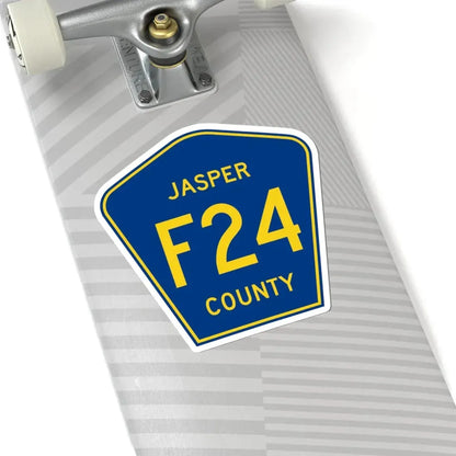 Jasper County Route F24 IA (Iowa) (Road Sign) STICKER Vinyl Kiss-Cut Decal - The Sticker Space