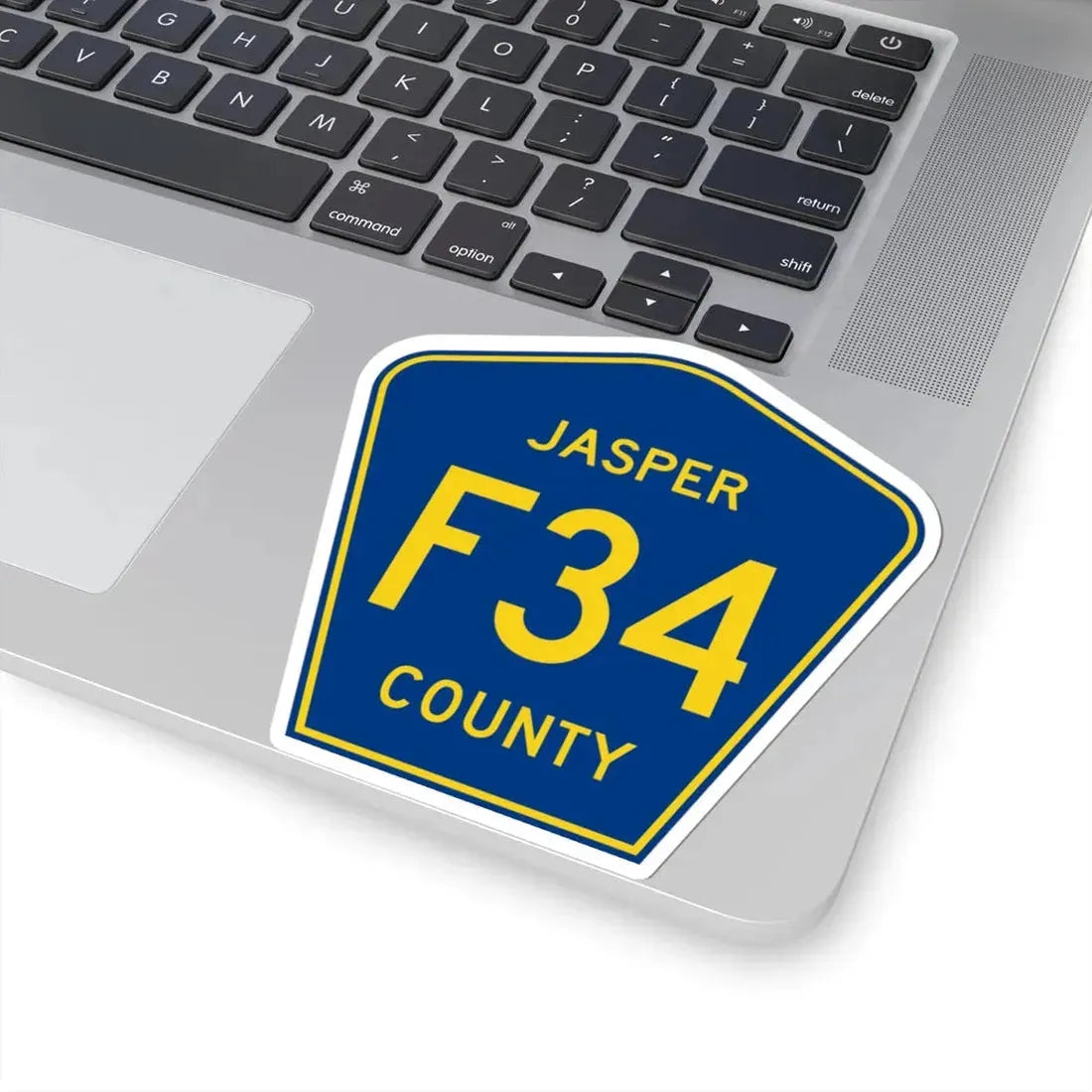 Jasper County Route F34 IA (Iowa) (Road Sign) STICKER Vinyl Kiss-Cut Decal - The Sticker Space