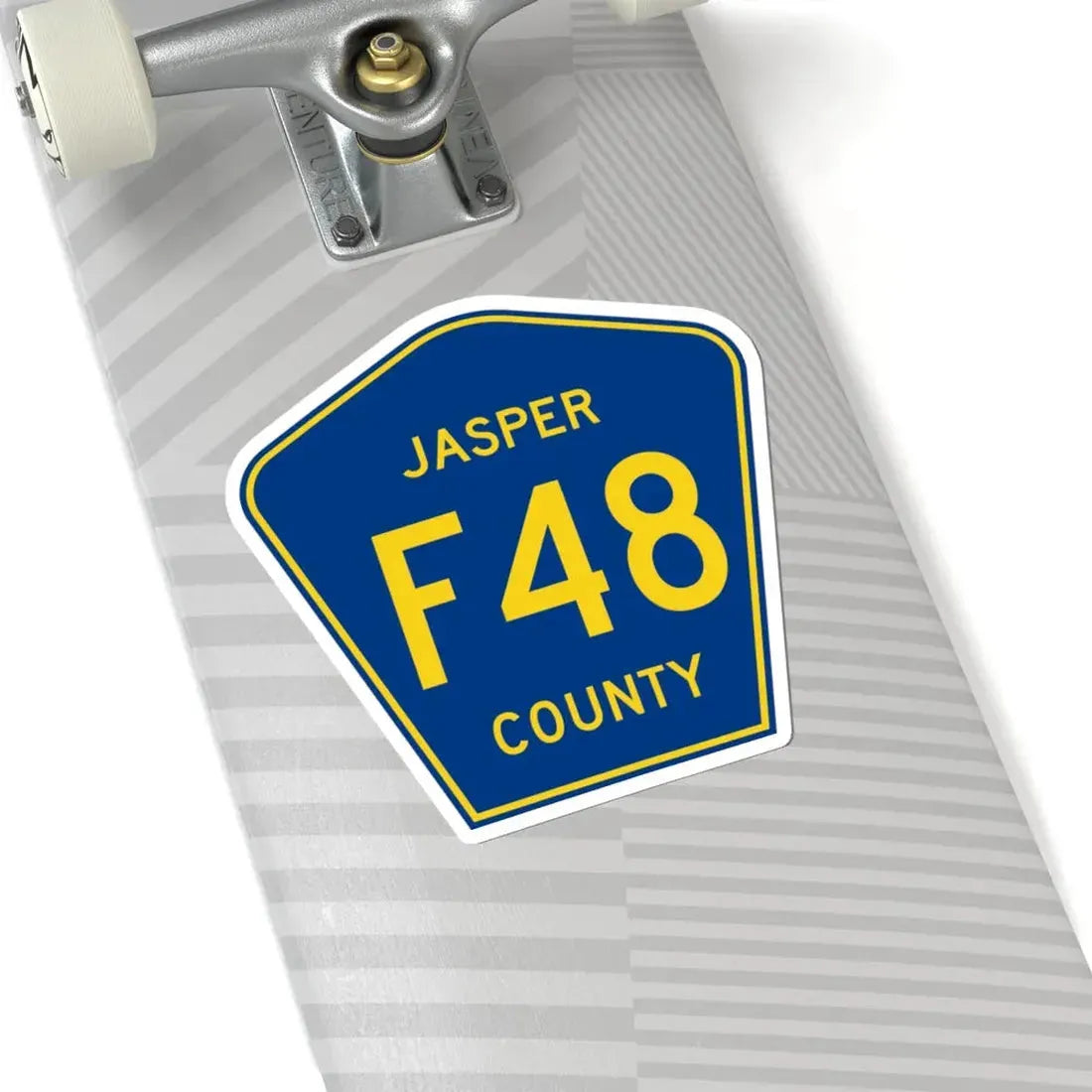 Jasper County Route F48 IA (Iowa) (Road Sign) STICKER Vinyl Kiss-Cut Decal - The Sticker Space