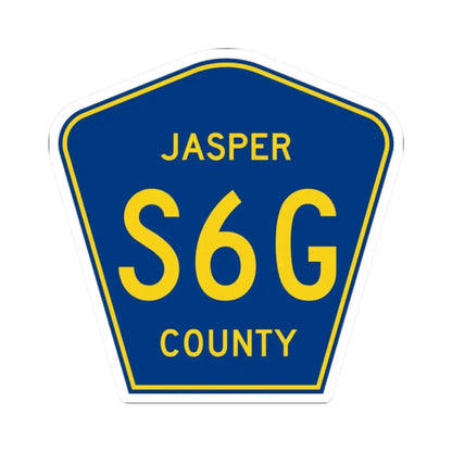 Jasper County Route S6G IA (Iowa) (Road Sign) STICKER Vinyl Kiss-Cut Decal 2 Inch White - The Sticker Space