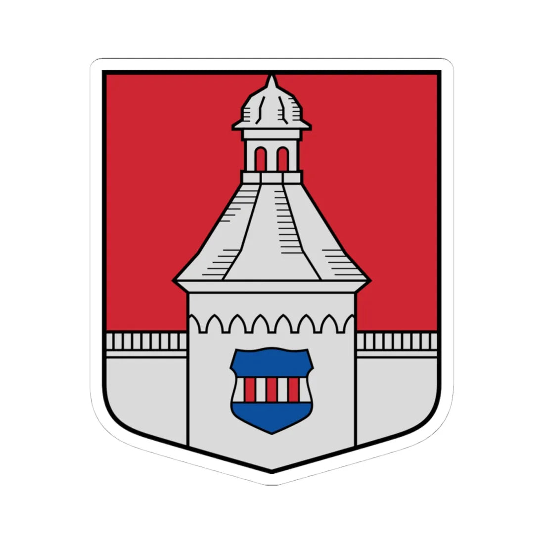 Jaunpils pagasts COA (Latvia) (Coat of Arms) STICKER Vinyl Kiss-Cut Decal 4 Inch White - The Sticker Space