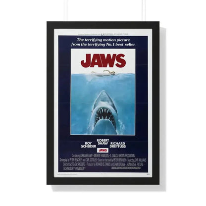 JAWS 1975 - Framed Movie Poster - The Sticker Space