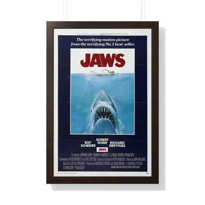 JAWS 1975 - Framed Movie Poster - The Sticker Space