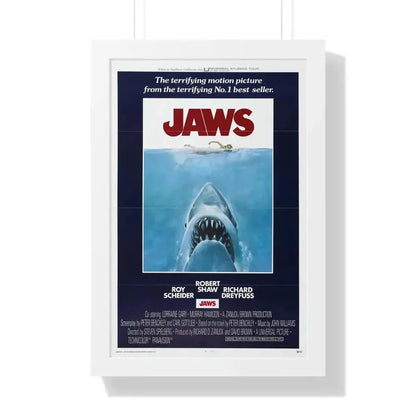 JAWS 1975 - Framed Movie Poster - The Sticker Space
