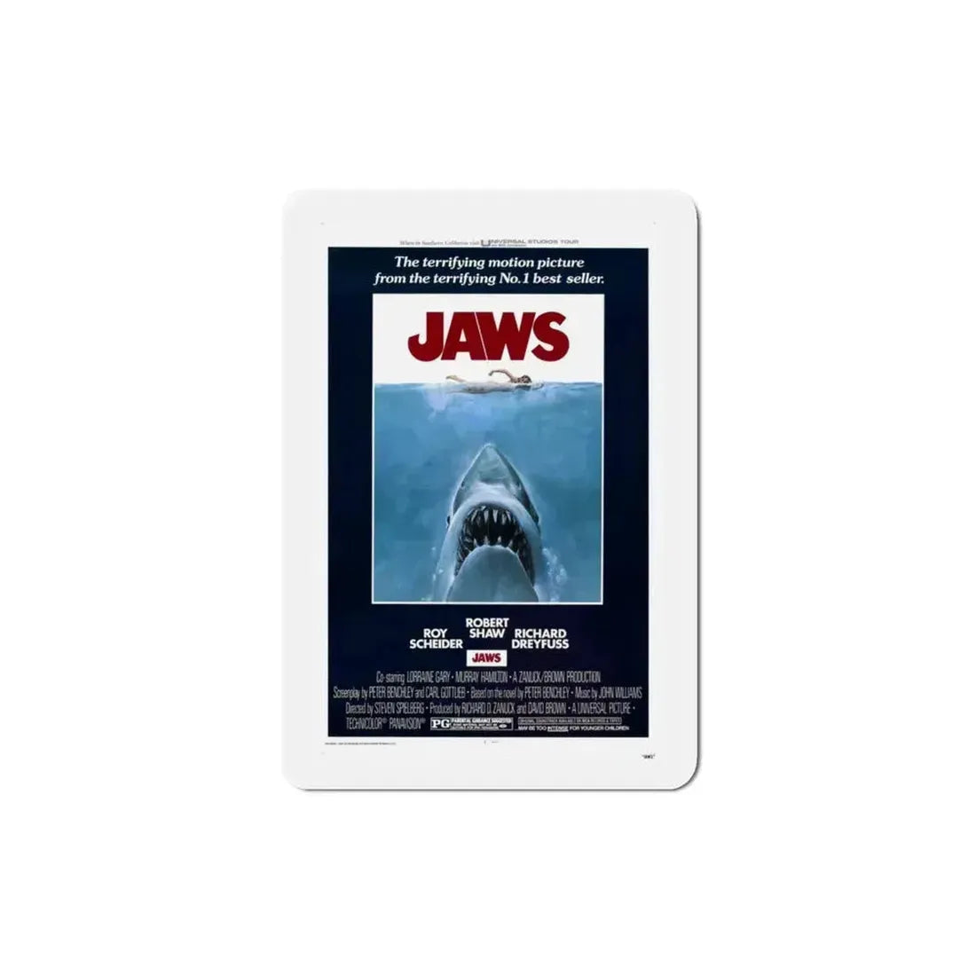 Jaws 1975 Movie Poster Refrigerator Magnet 3 Inch - The Sticker Space