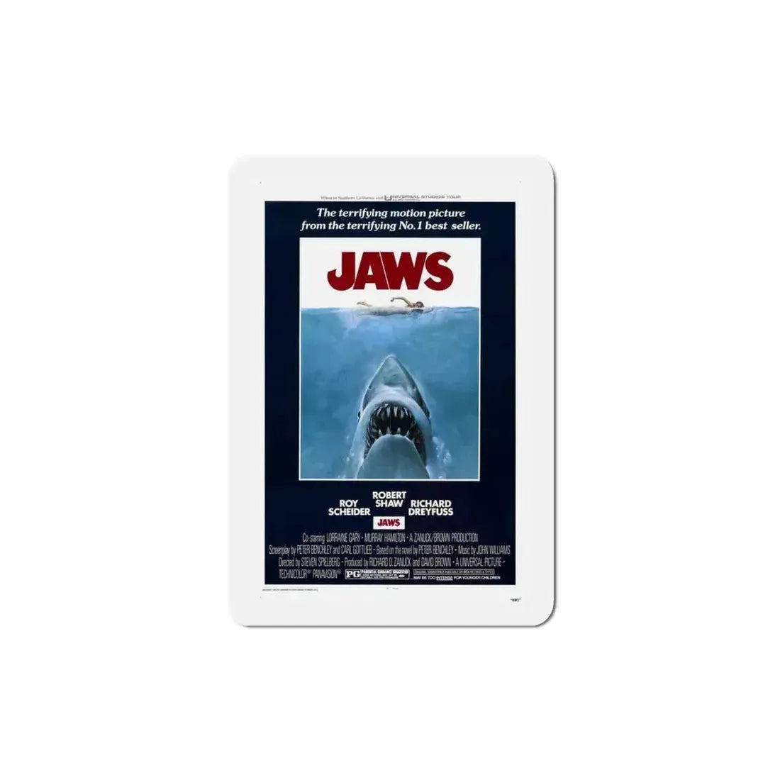 Jaws 1975 Movie Poster Refrigerator Magnet 4 Inch - The Sticker Space