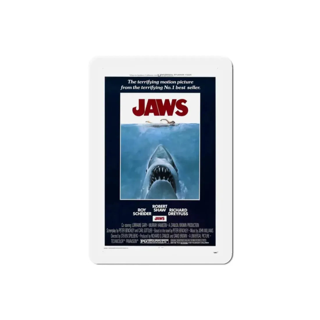 Jaws 1975 Movie Poster Refrigerator Magnet - The Sticker Space
