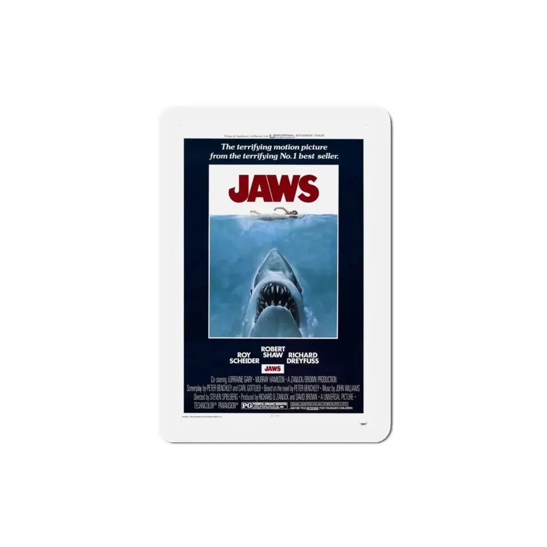 Jaws 1975 Movie Poster Refrigerator Magnet - The Sticker Space