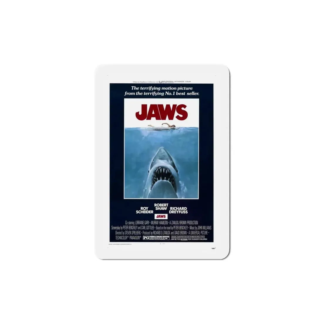 Jaws 1975 Movie Poster Refrigerator Magnet - The Sticker Space