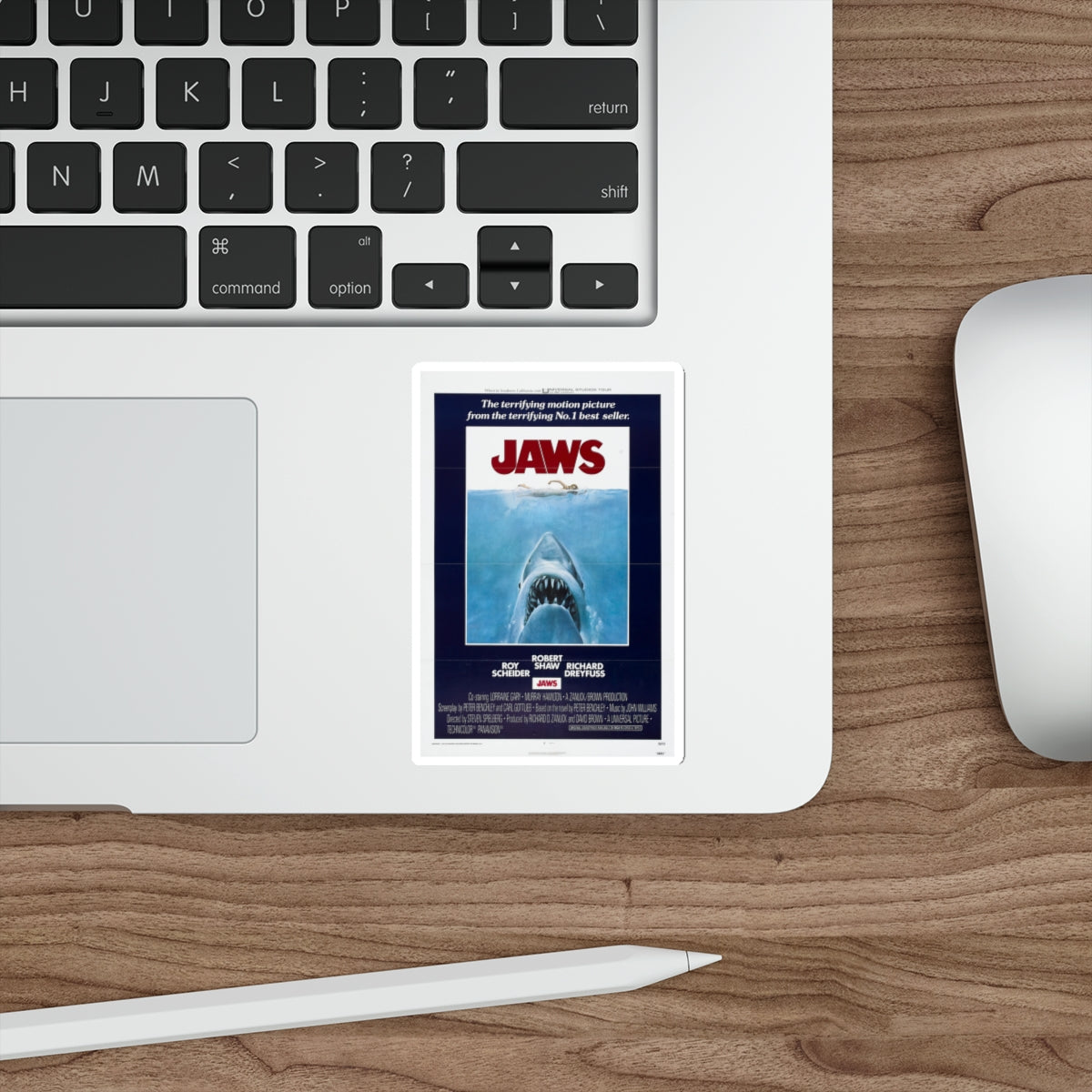 JAWS 1975 Movie Poster STICKER Vinyl Die-Cut Decal-The Sticker Space