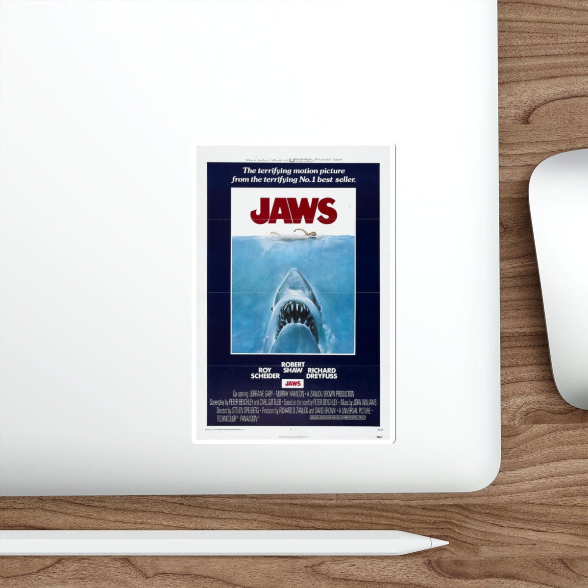 JAWS 1975 Movie Poster STICKER Vinyl Die-Cut Decal-The Sticker Space