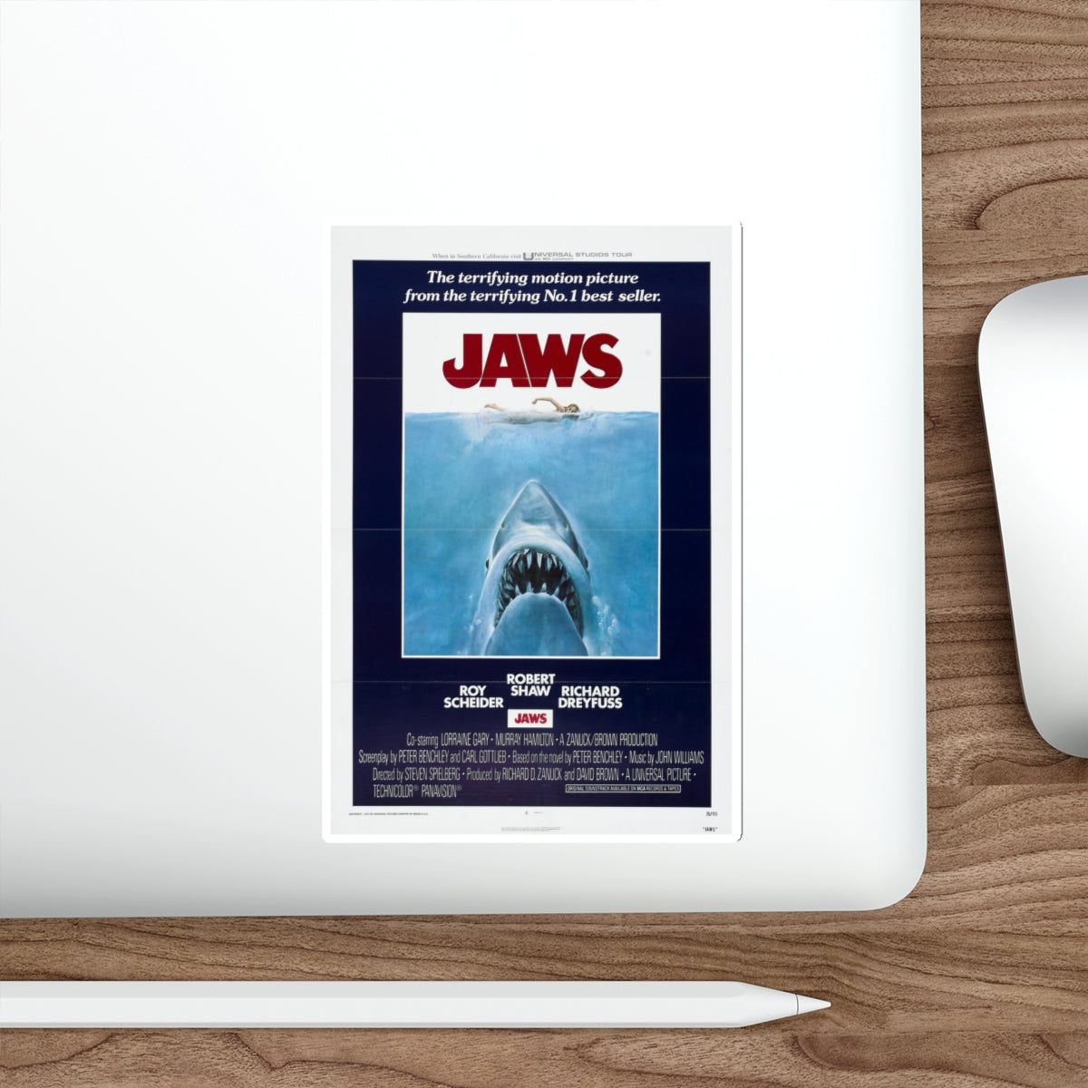 JAWS 1975 Movie Poster STICKER Vinyl Die-Cut Decal-The Sticker Space