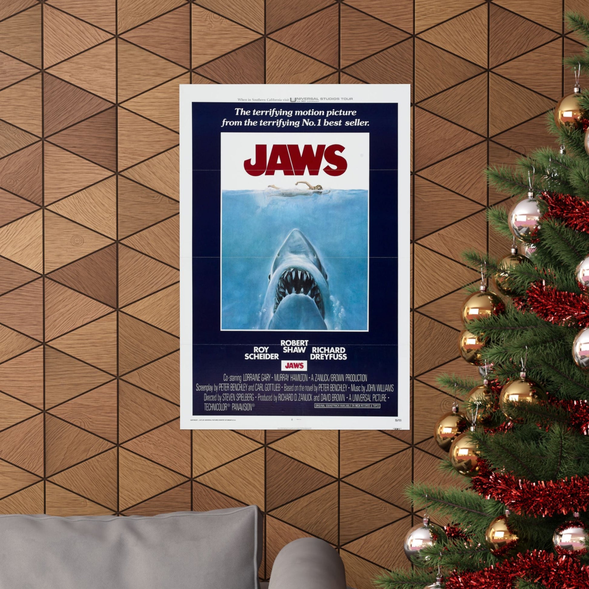 JAWS 1975 - Paper Movie Poster-The Sticker Space