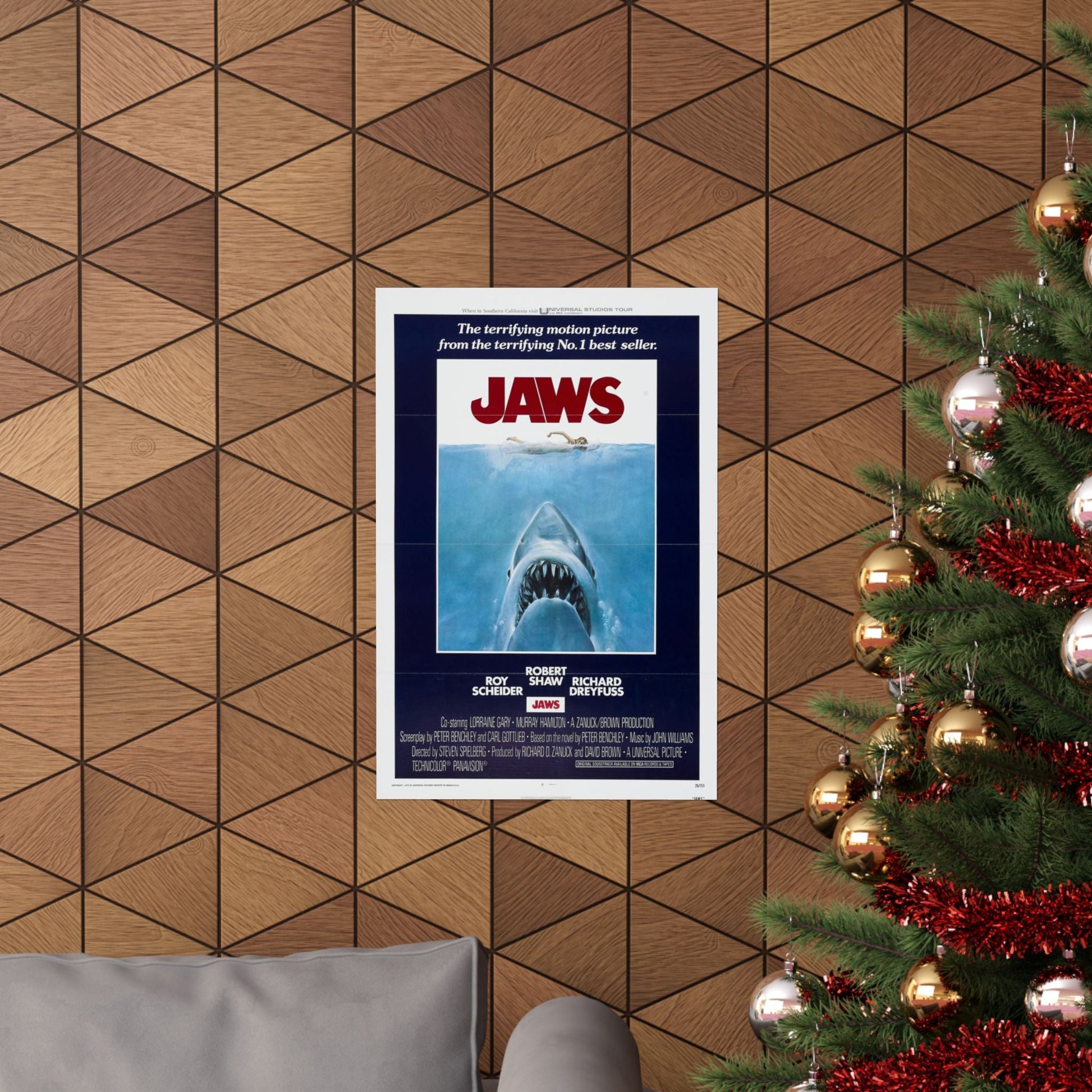 JAWS 1975 - Paper Movie Poster-The Sticker Space