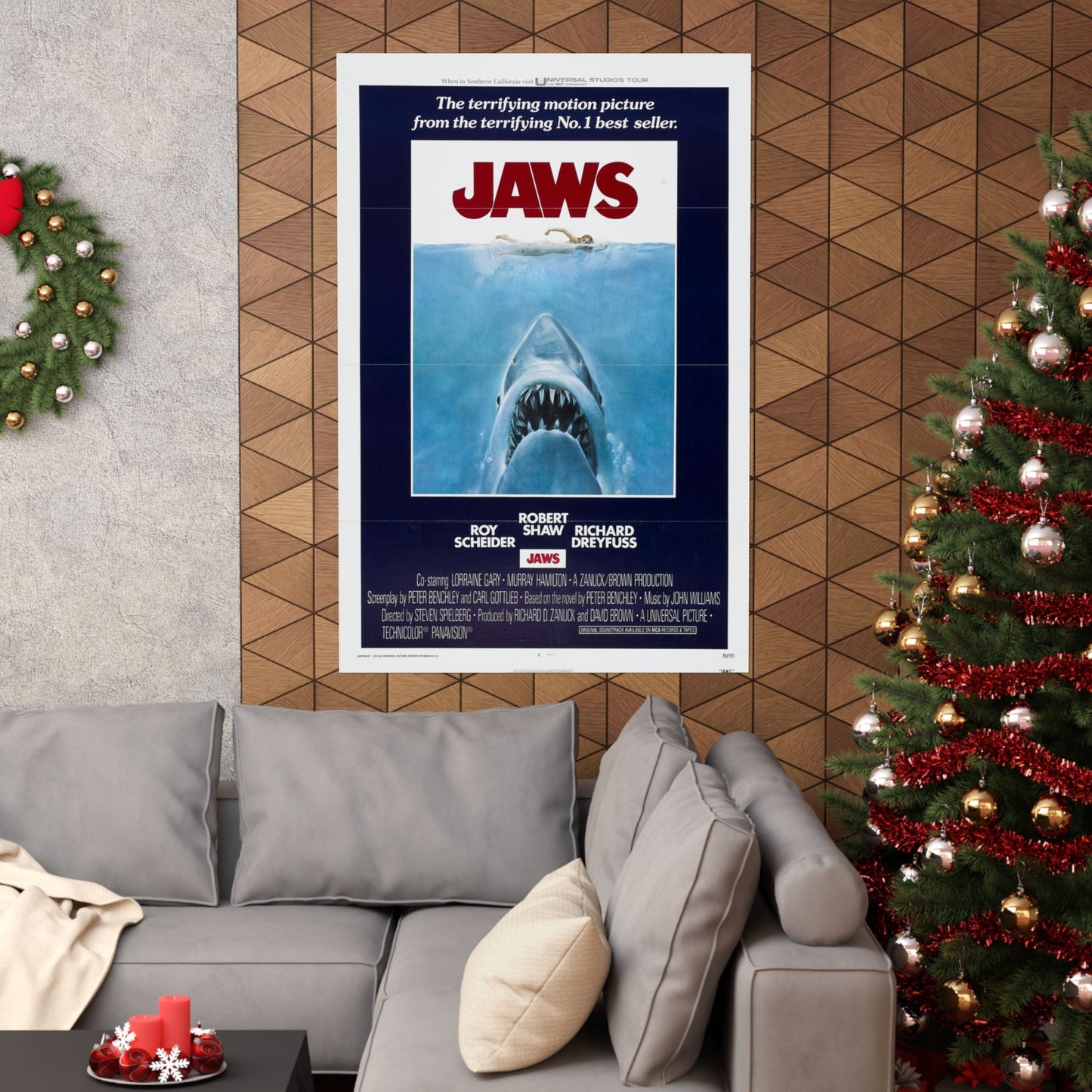 JAWS 1975 - Paper Movie Poster-The Sticker Space