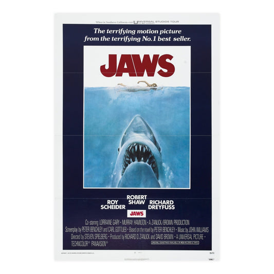 JAWS 1975 - Paper Movie Poster-24″ x 36″ (Vertical)-The Sticker Space