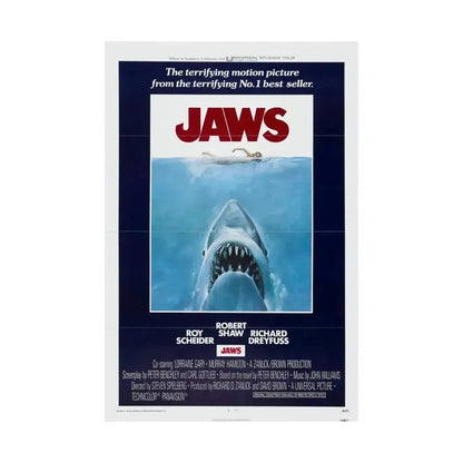 JAWS 1975 - Paper Movie Poster - The Sticker Space