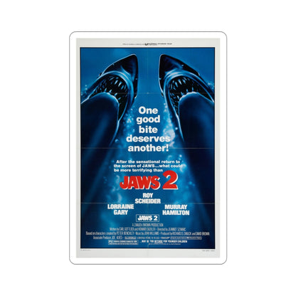 Jaws 2 1978 2 Movie Poster STICKER Vinyl Die-Cut Decal-4 Inch-The Sticker Space