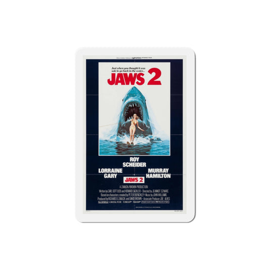 Jaws 2 1978 3 Movie Poster Die-Cut Magnet-2 Inch-The Sticker Space