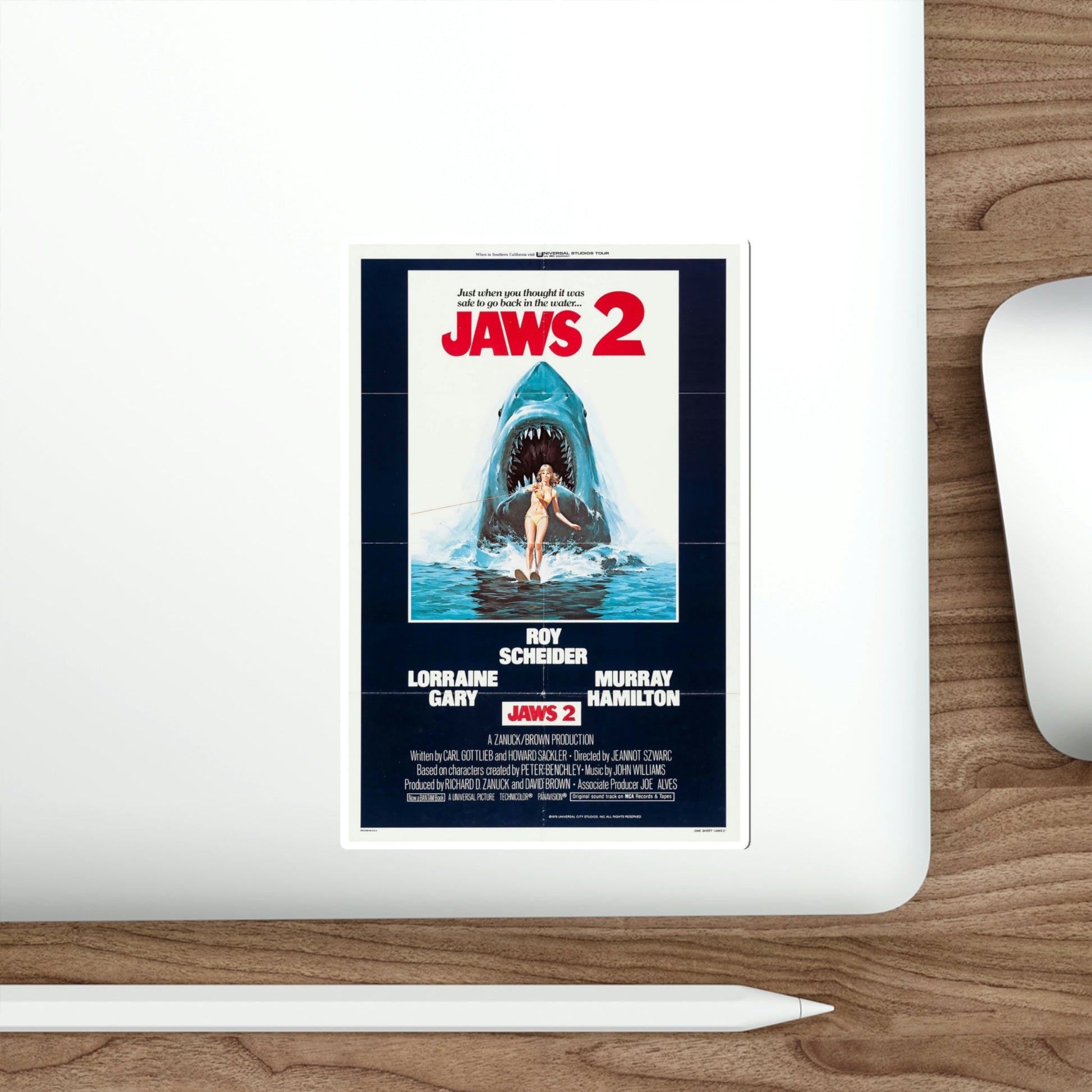 Jaws 2 1978 3 Movie Poster STICKER Vinyl Die-Cut Decal-The Sticker Space