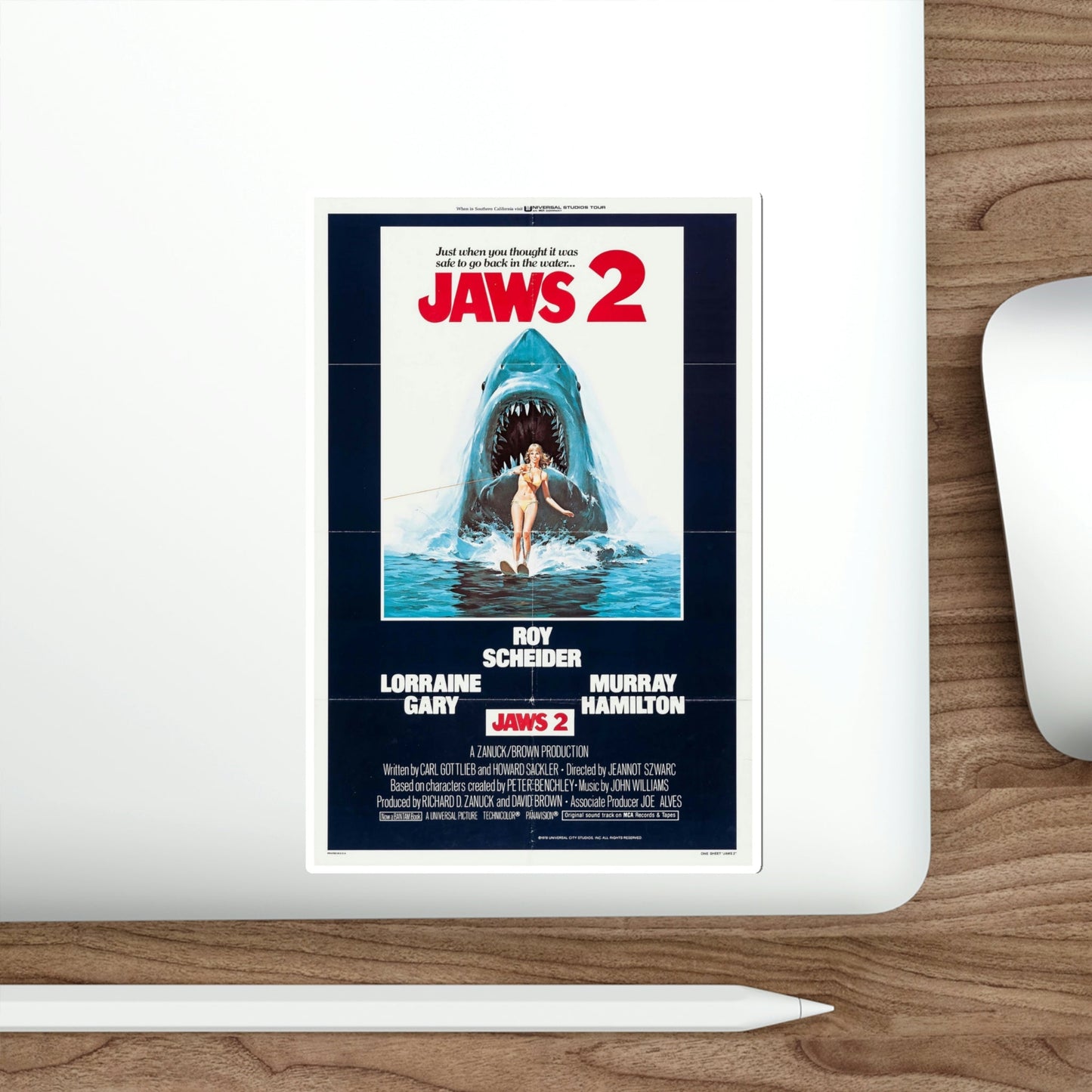 Jaws 2 1978 3 Movie Poster STICKER Vinyl Die-Cut Decal-The Sticker Space