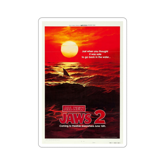 Jaws 2 1978 Movie Poster STICKER Vinyl Die-Cut Decal-6 Inch-The Sticker Space