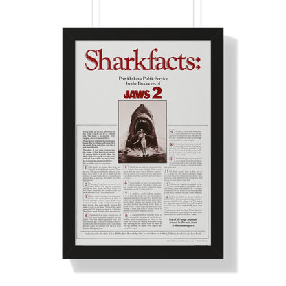 JAWS 2 (TEASER) 1978 - Framed Movie Poster-16″ x 24″-The Sticker Space