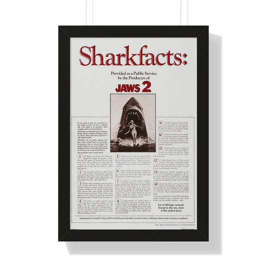 JAWS 2 (TEASER) 1978 - Framed Movie Poster-16″ x 24″-The Sticker Space