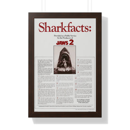 JAWS 2 (TEASER) 1978 - Framed Movie Poster-16″ x 24″-The Sticker Space