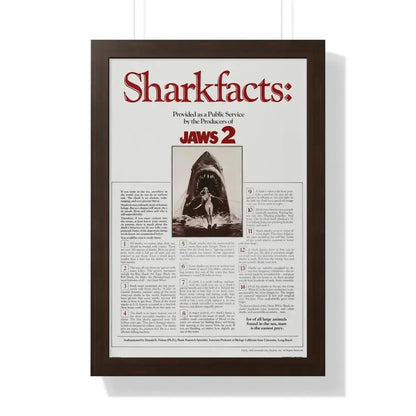 JAWS 2 (TEASER) 1978 - Framed Movie Poster - The Sticker Space