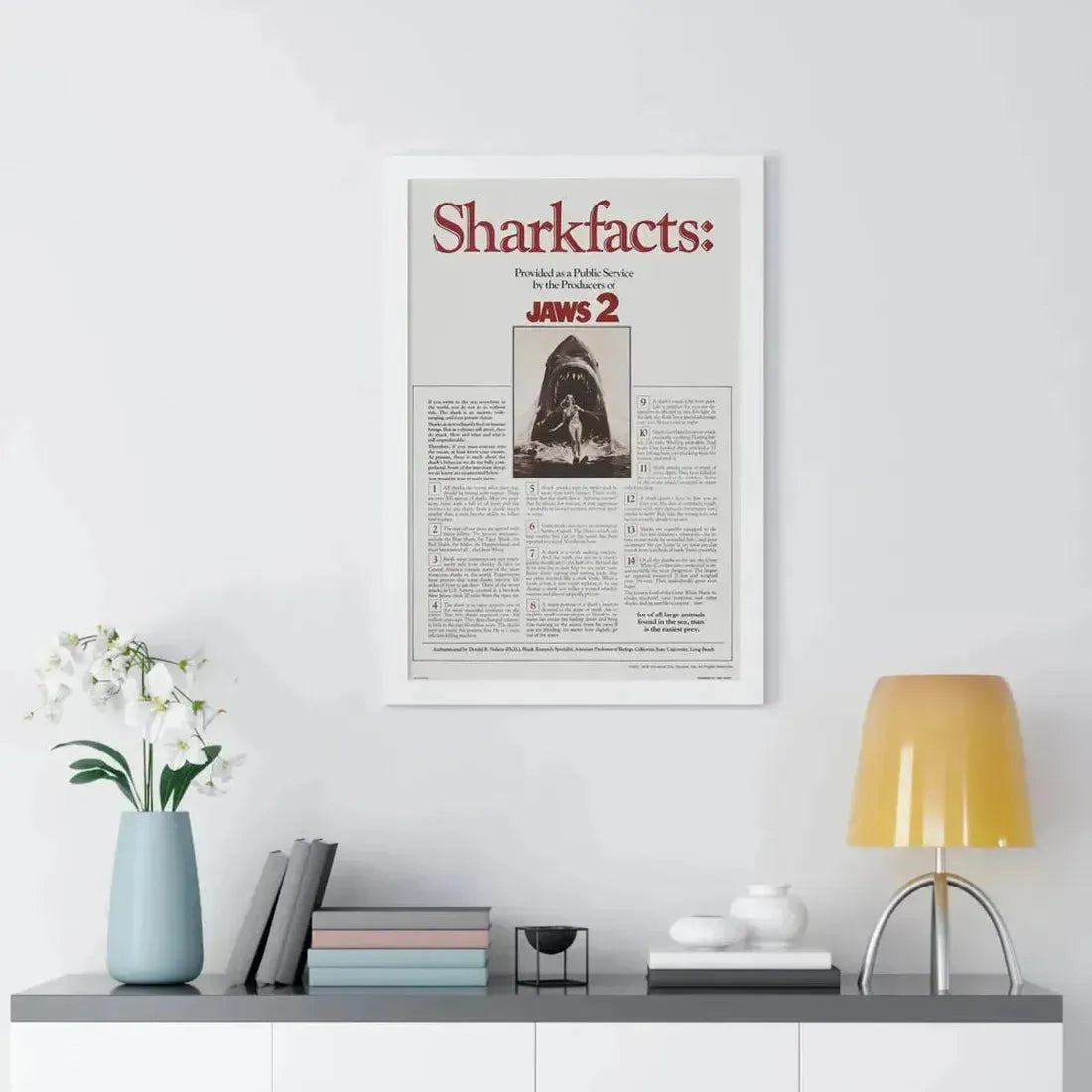 JAWS 2 (TEASER) 1978 - Framed Movie Poster - The Sticker Space