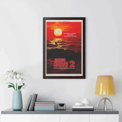 JAWS 2 (TEASER 2) 1978 - Framed Movie Poster - The Sticker Space