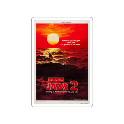 JAWS 2 (TEASER 2) 1978 Movie Poster STICKER Vinyl Die-Cut Decal-3 Inch-The Sticker Space