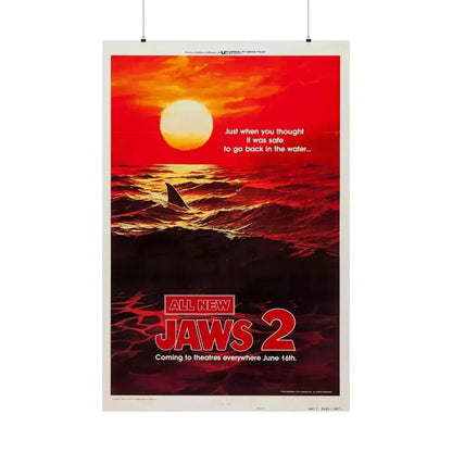 JAWS 2 (TEASER 2) 1978 - Paper Movie Poster - The Sticker Space