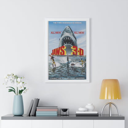 JAWS 3-D 1983 - Framed Movie Poster-The Sticker Space