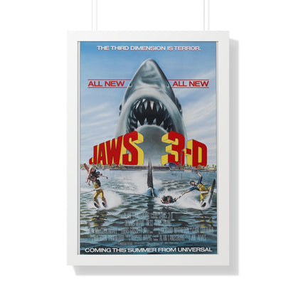 JAWS 3-D 1983 - Framed Movie Poster-20" x 30"-The Sticker Space