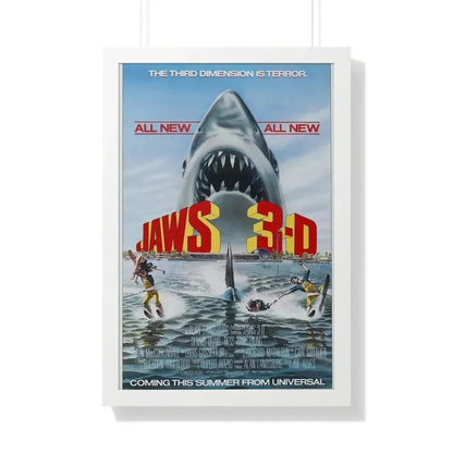 JAWS 3-D 1983 - Framed Movie Poster - The Sticker Space