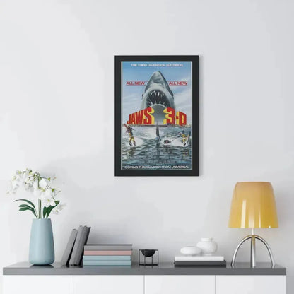 JAWS 3-D 1983 - Framed Movie Poster - The Sticker Space