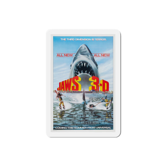 Jaws 3 D 1983 Movie Poster Die-Cut Magnet-2" x 2"-The Sticker Space