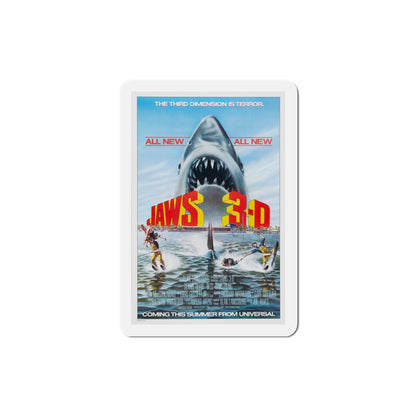 Jaws 3 D 1983 Movie Poster Die-Cut Magnet-3" x 3"-The Sticker Space