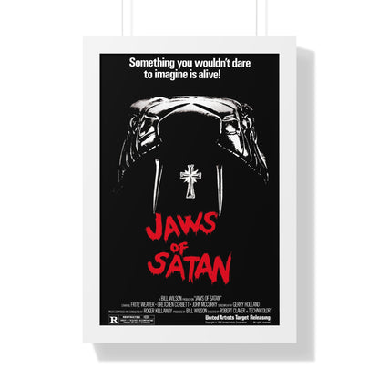 JAWS OF SATAN 1981 - Framed Movie Poster-16″ x 24″-The Sticker Space