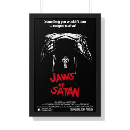 JAWS OF SATAN 1981 - Framed Movie Poster-20" x 30"-The Sticker Space