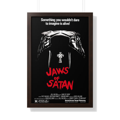 JAWS OF SATAN 1981 - Framed Movie Poster-20" x 30"-The Sticker Space