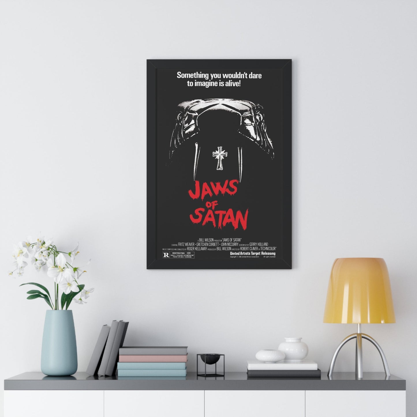 JAWS OF SATAN 1981 - Framed Movie Poster-The Sticker Space