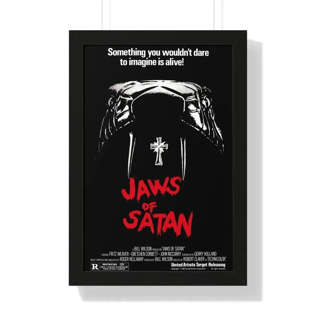 JAWS OF SATAN 1981 - Framed Movie Poster - The Sticker Space